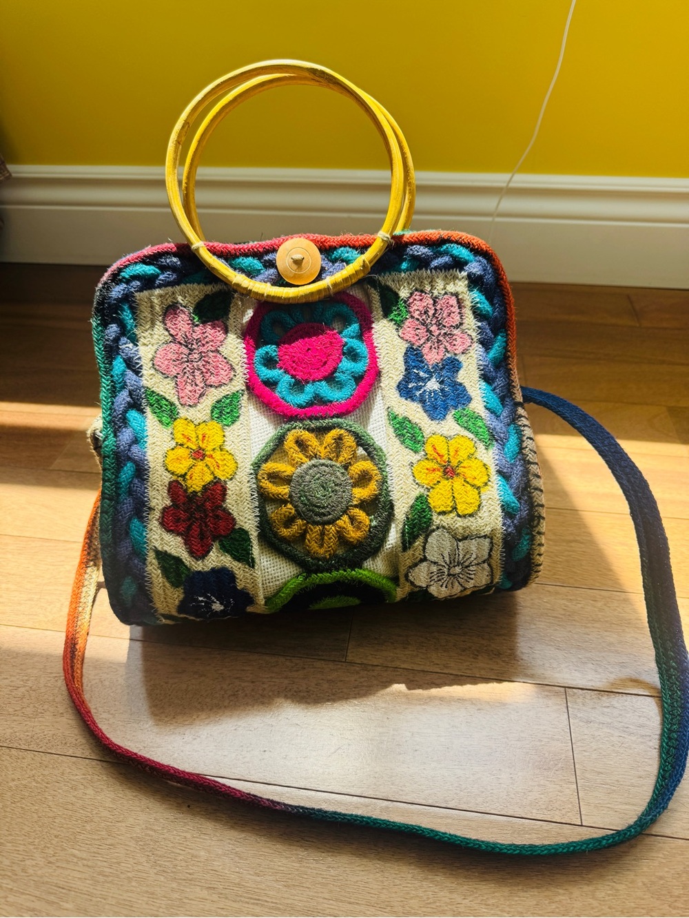 Handmade Embroidered Bag – New, Never Used 🌸